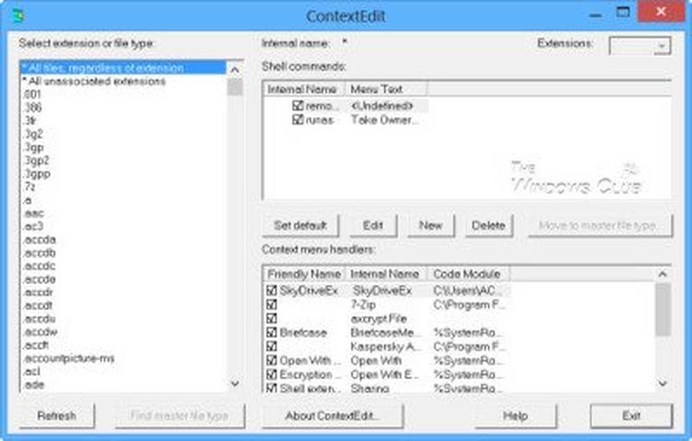 Context file. Context Editor i.