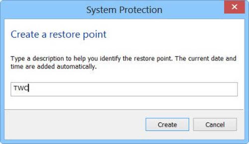 Restore point creator