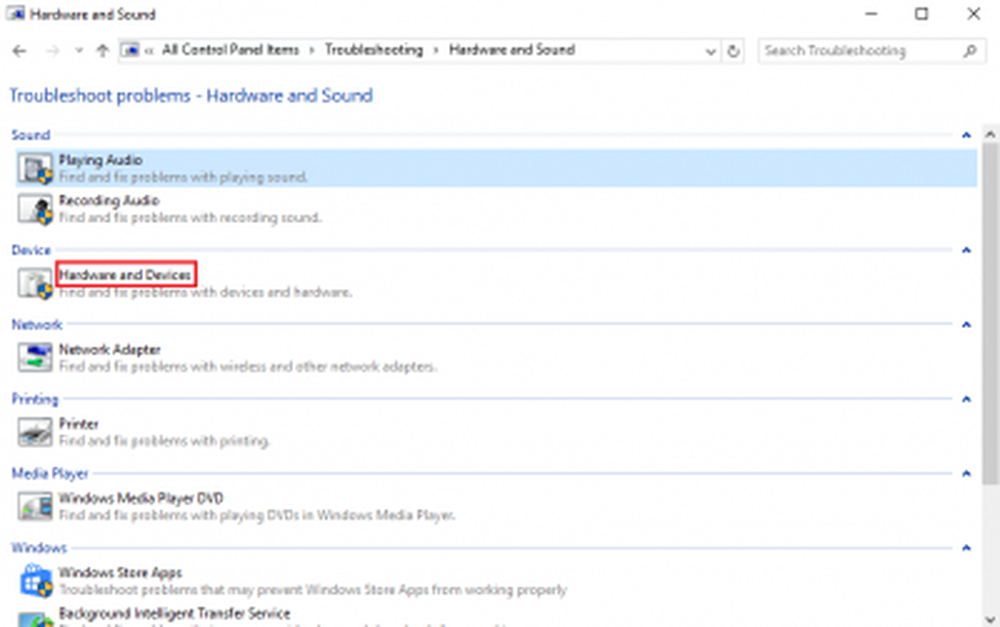 Troubleshooting view all Hardware and devices”. Hu_45 coding.