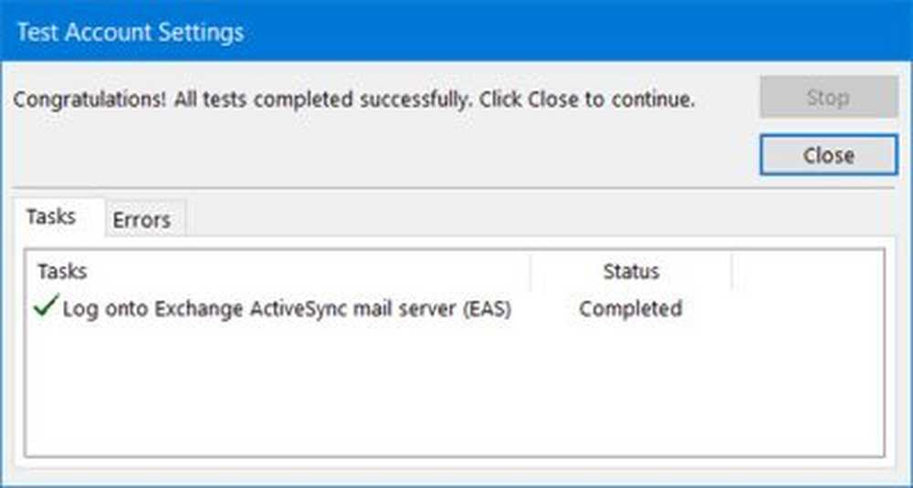 Настройка почта Outlook ACTIVESYNC для Windows.