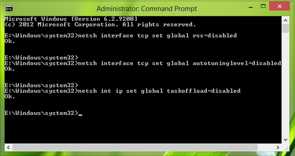 Netsh interface tcp