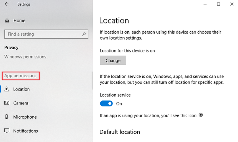 Windows 10 разрешить приложению. Настройка location permissions.