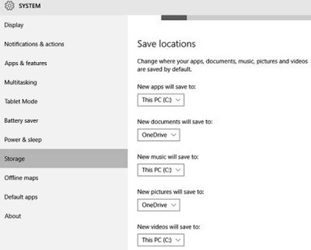 Change setting