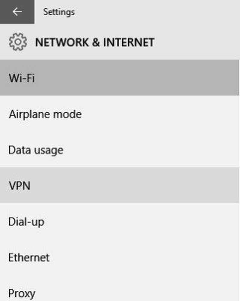 Setting info