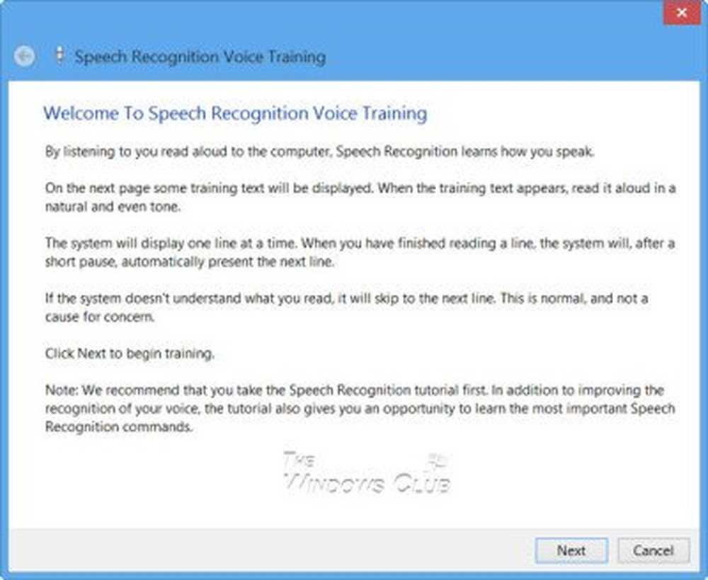 Windows speech recognition