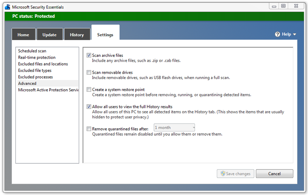 Detected items. Microsoft Security. Microsoft Security Essentials. Microsoft Security Assessment Tool (MSAT).