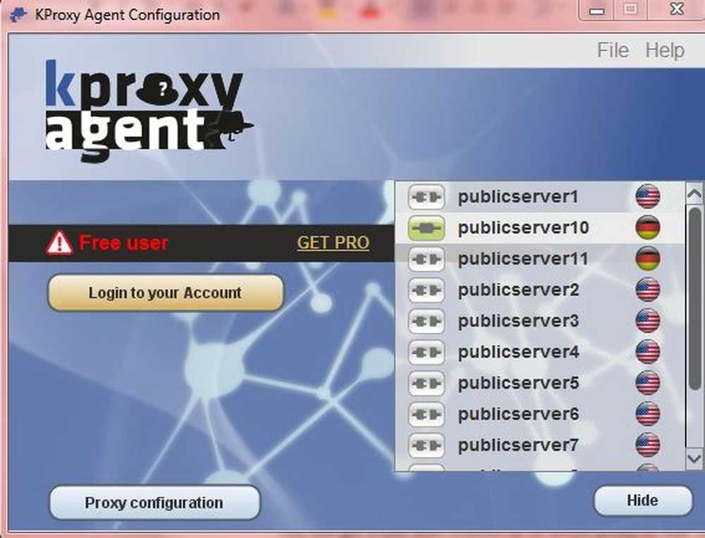 Configuration agent. Kproxy Pro. Kproxy.